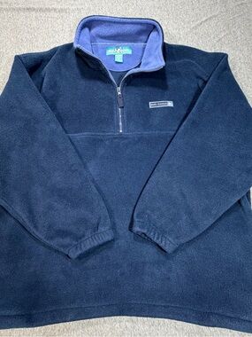 Big Dogs 1/2 Zip Fleece Pullover Navy Blue Mens 3XL Embroidered Logo Like New